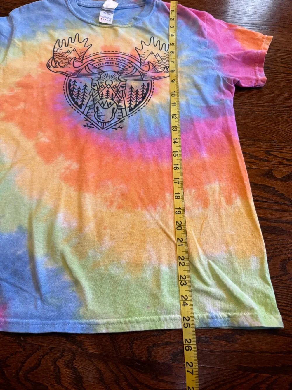 Women’s Tie-Dye New Hampshire Moose Graphic Tee - Multicolor